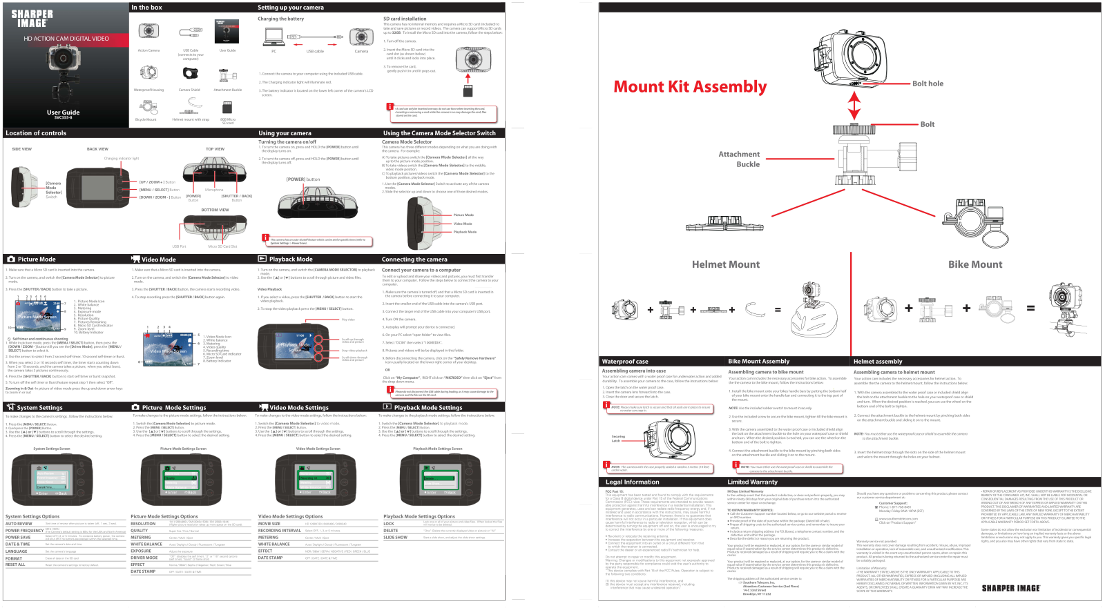 Sharper image SVC355-8 User Manual