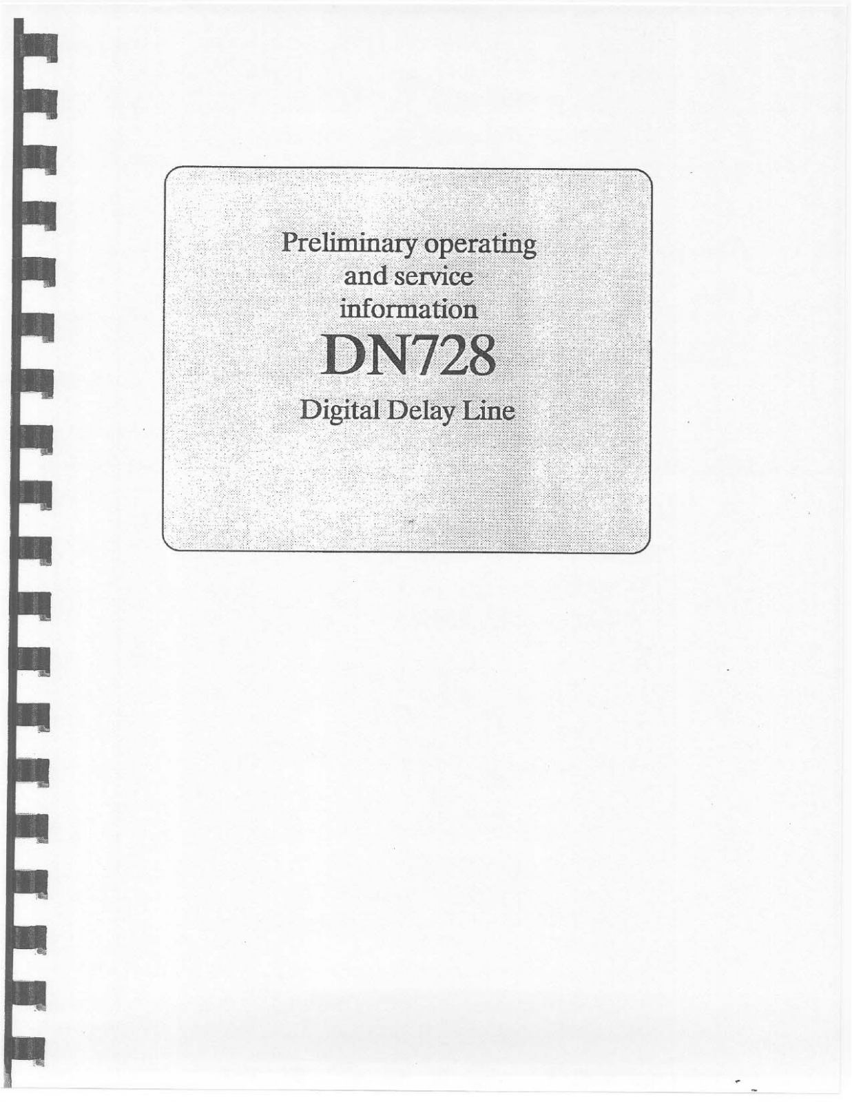 Klark Teknik DN728 User Manual