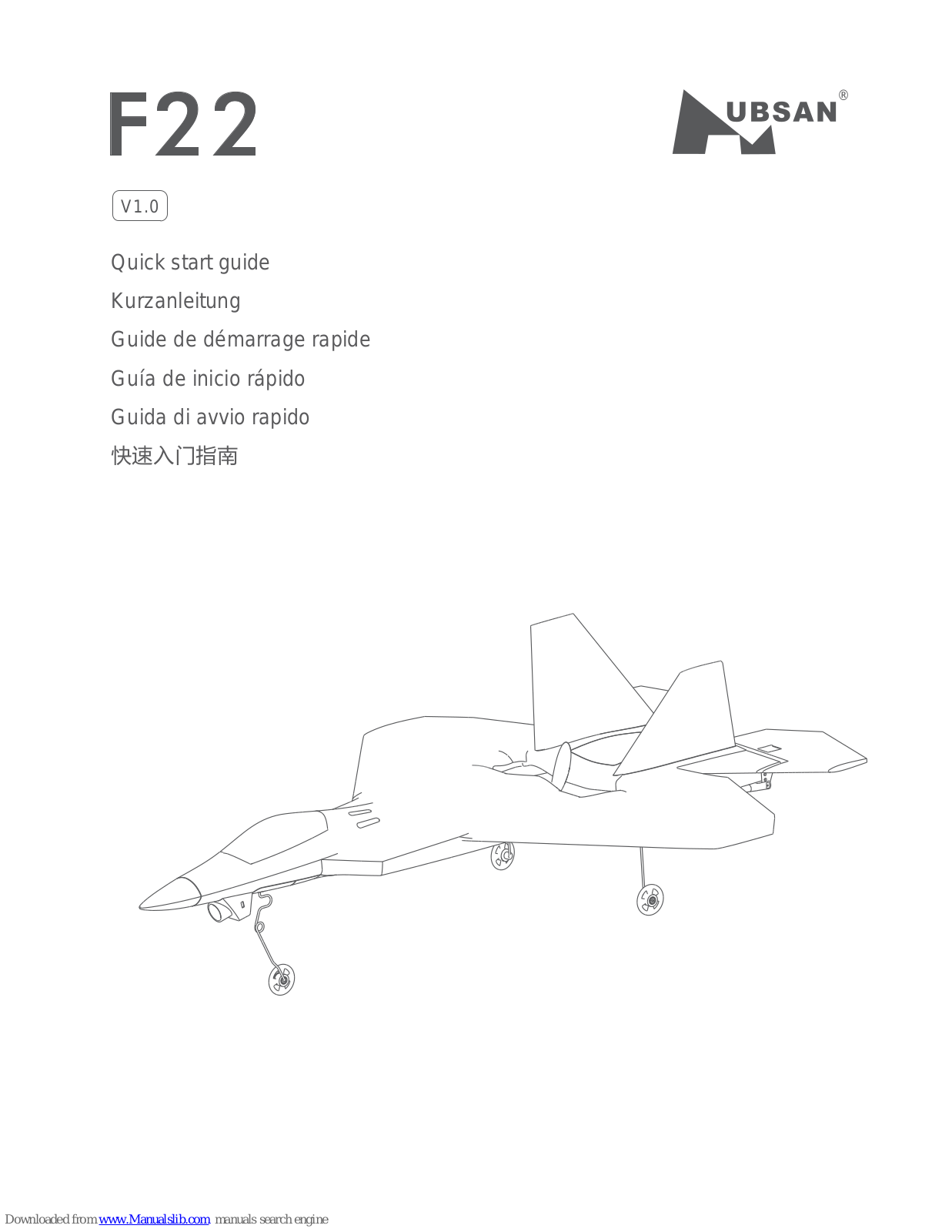 Hubsan F22 Quick Start Manual