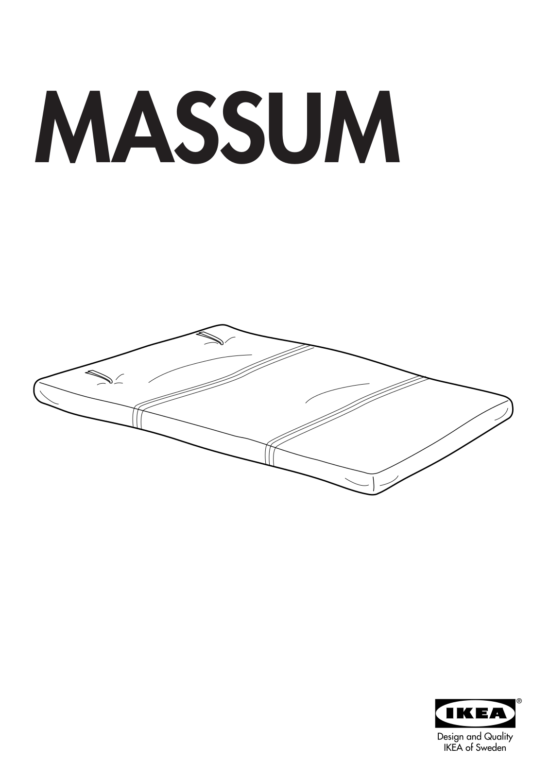 IKEA MASSUM FUTON SOFA MATTRESS 55X79 Assembly Instruction