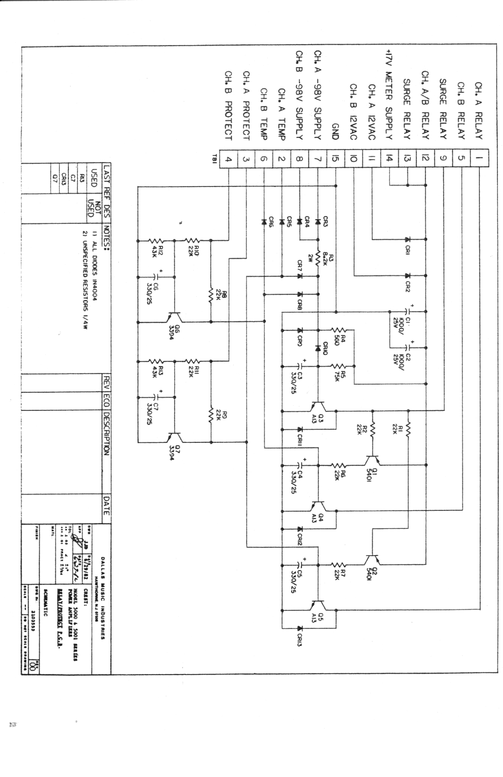 Crest 5000, 5001 Schematic