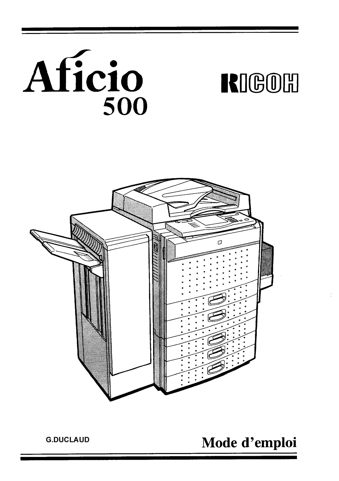 Ricoh AFICIO 500 User Manual