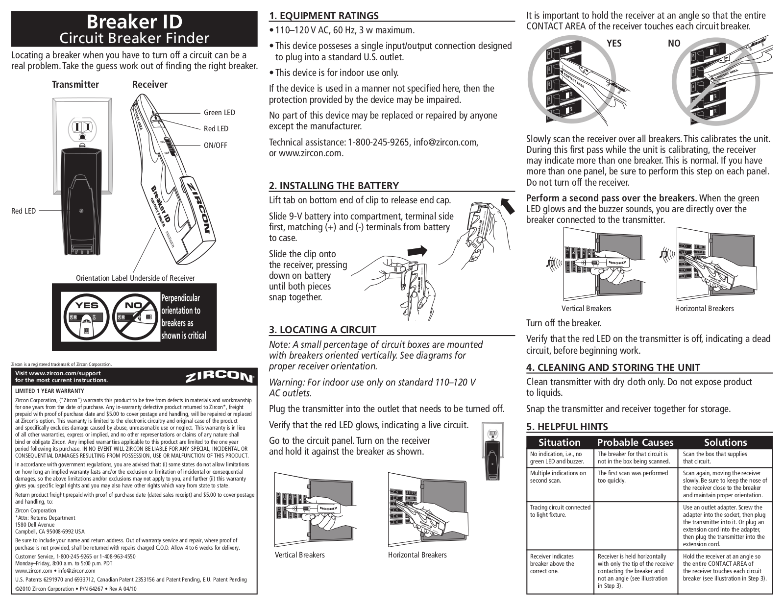 Zircon Breaker ID User Manual