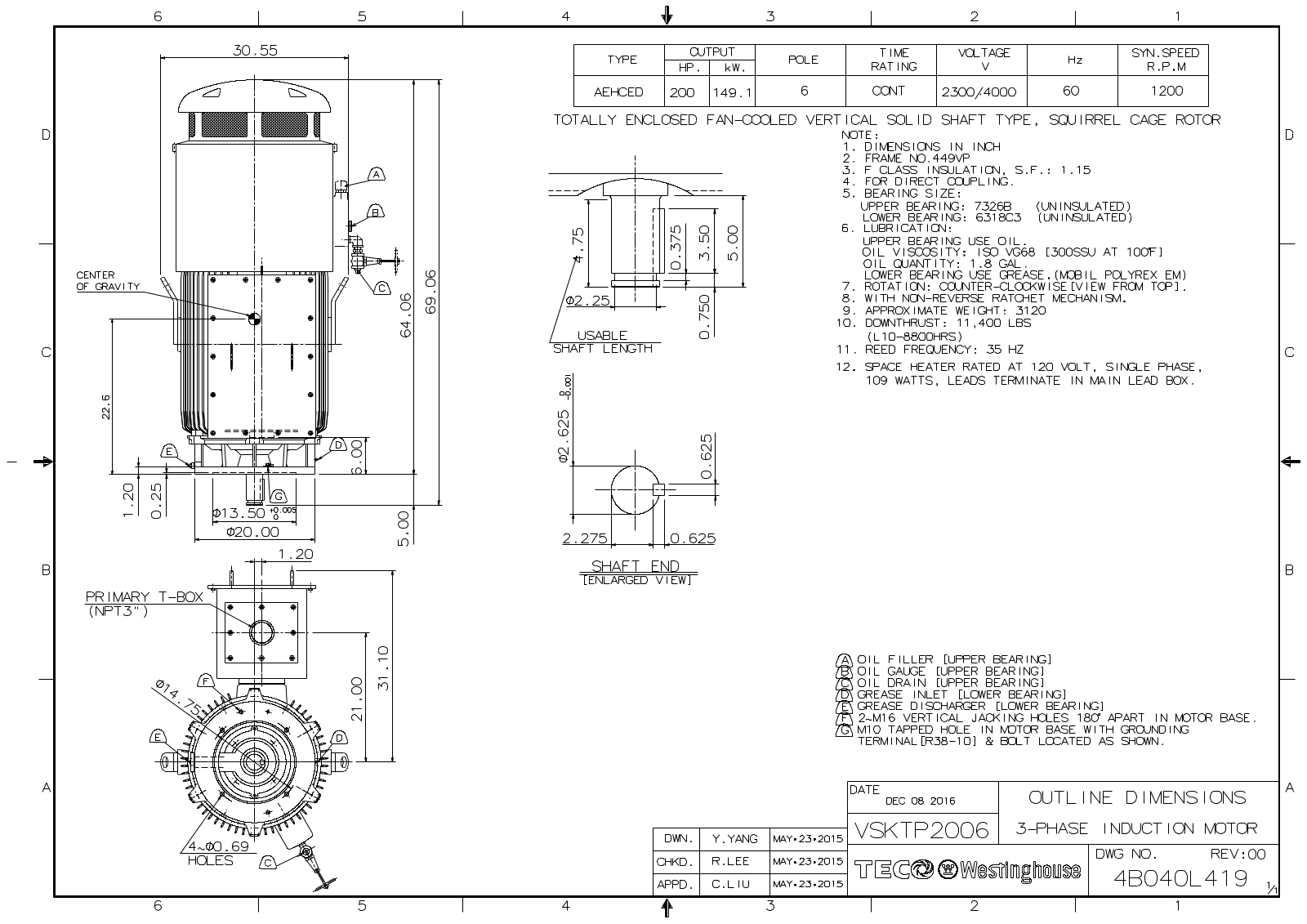 Teco VSKTP2006 Reference Drawing