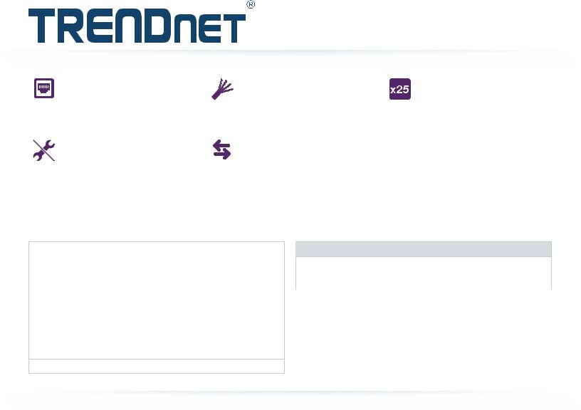 Trendnet TC-K25C6 Datasheet