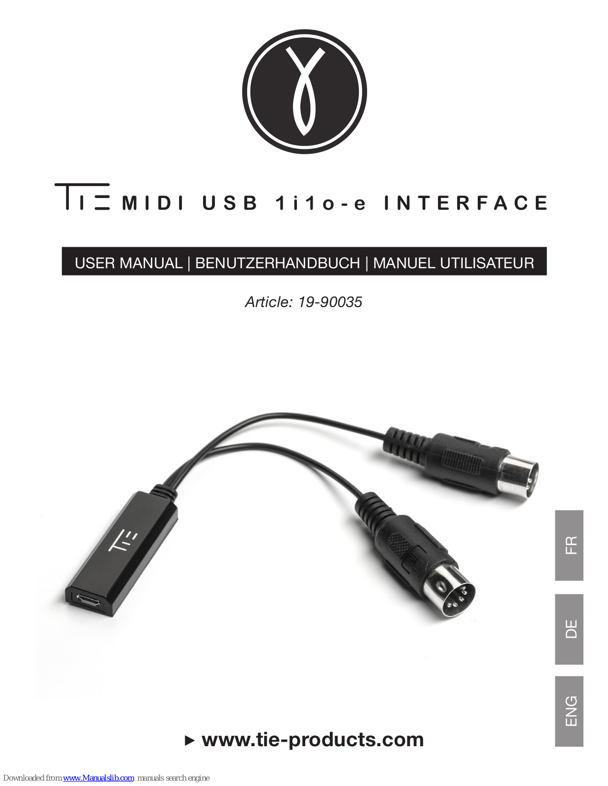 TIE MIDI 1i1o-e User Manual