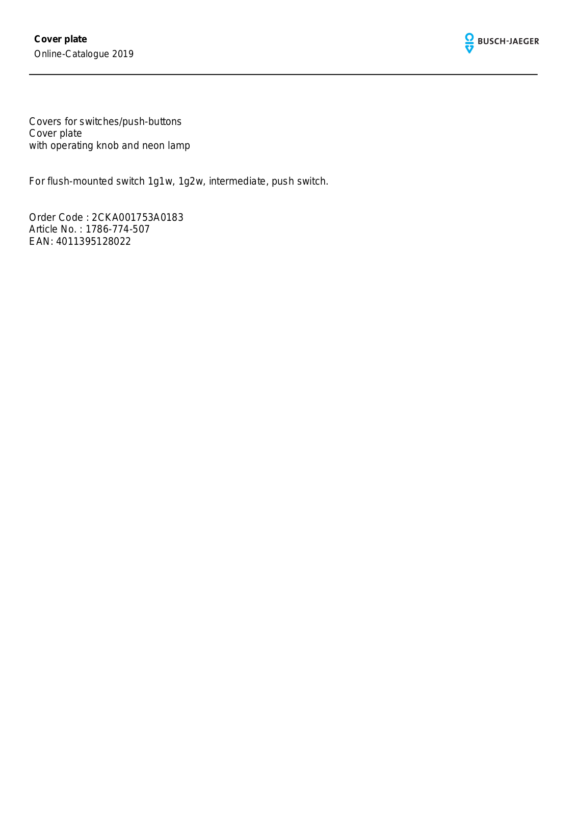 Busch-Jaeger 1786-774 User Manual - ManualMachine.com