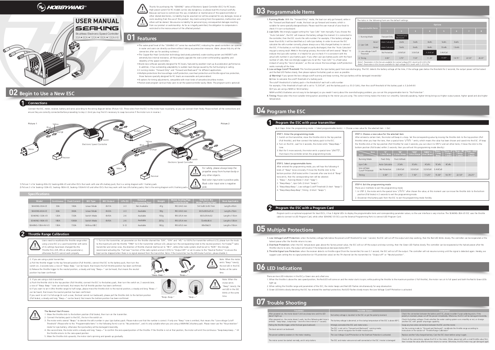 Hobbywing SeaKing-30A-V3 User Manual