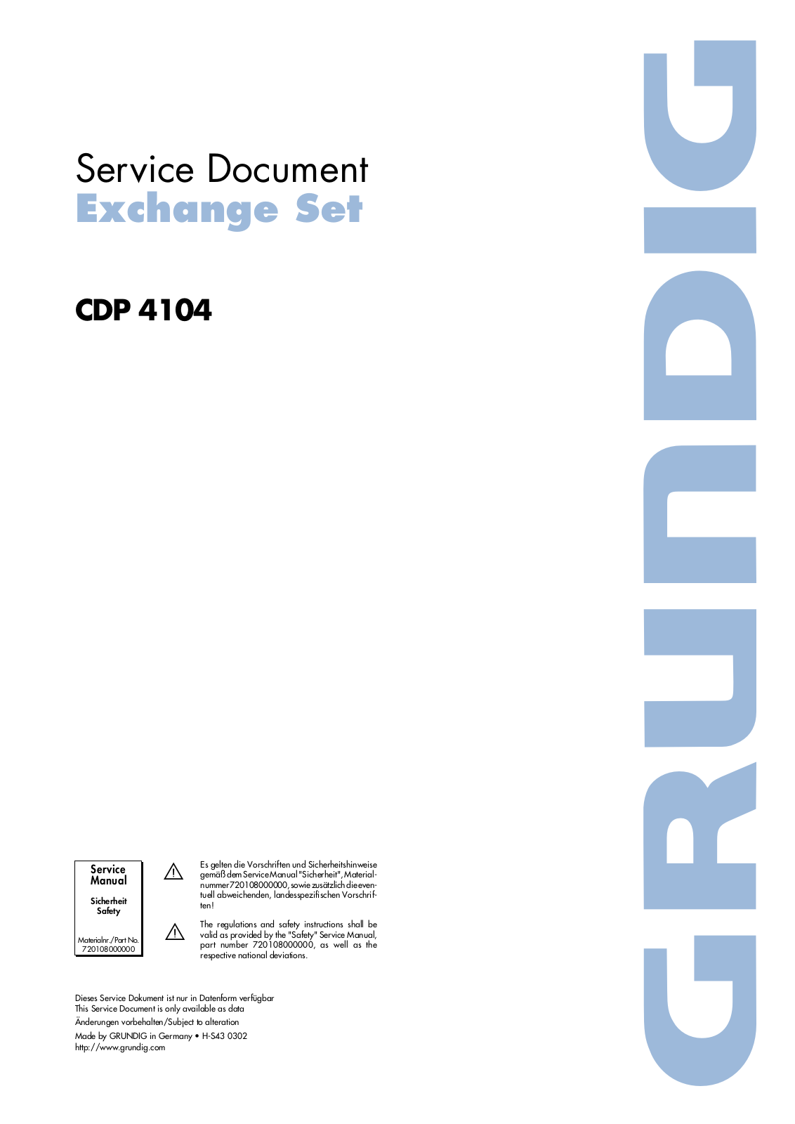 Grundig CDP4104 Schematic