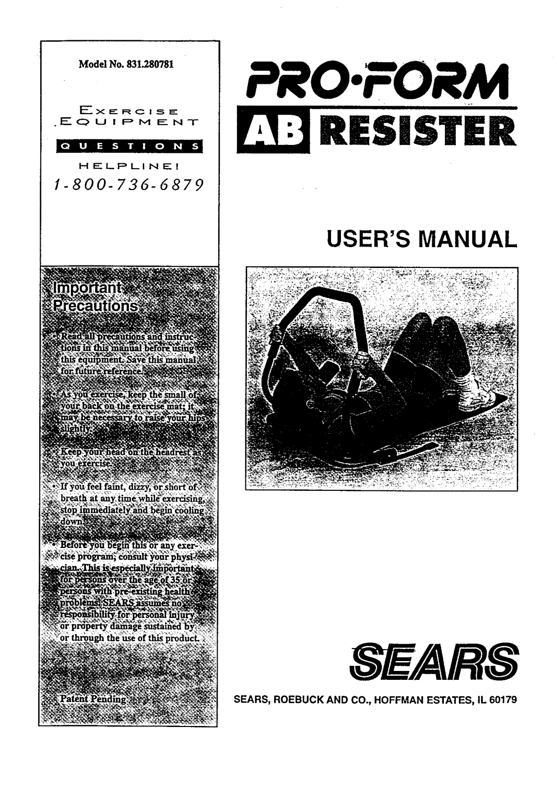 Proform 831280781 Owner’s Manual