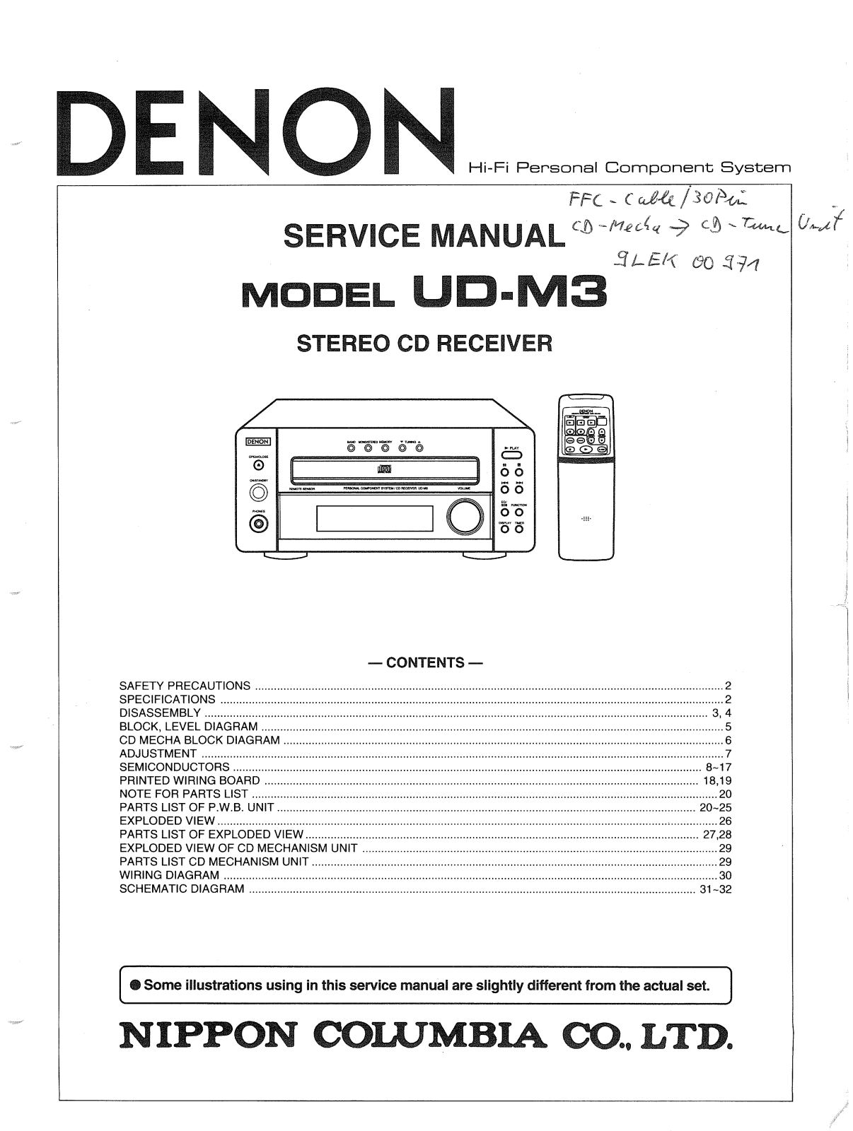 Denon UD-M3 Service Manual