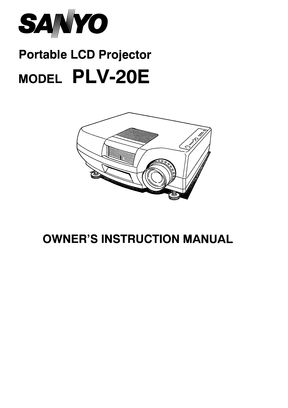 Sanyo PLV-20E Instruction Manual