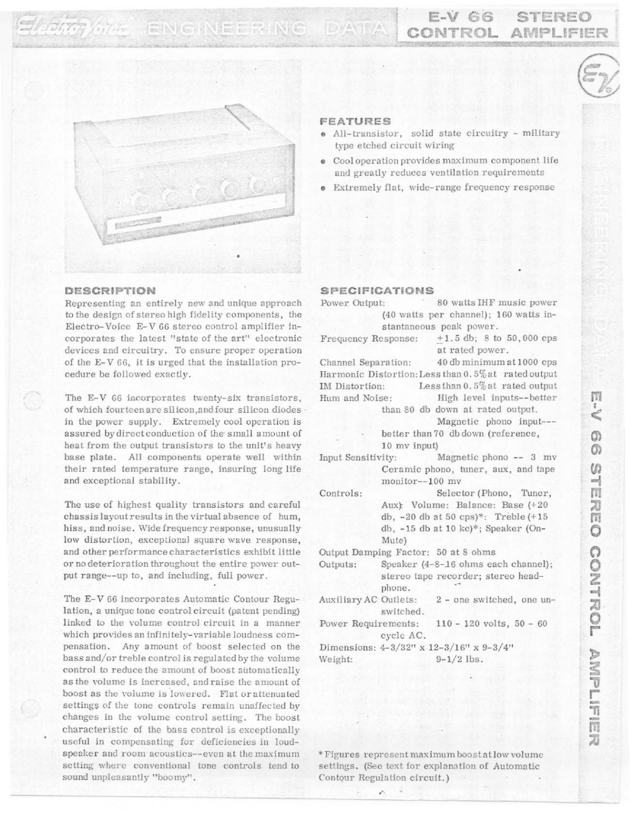 Electro-Voice EV-66 Brochure