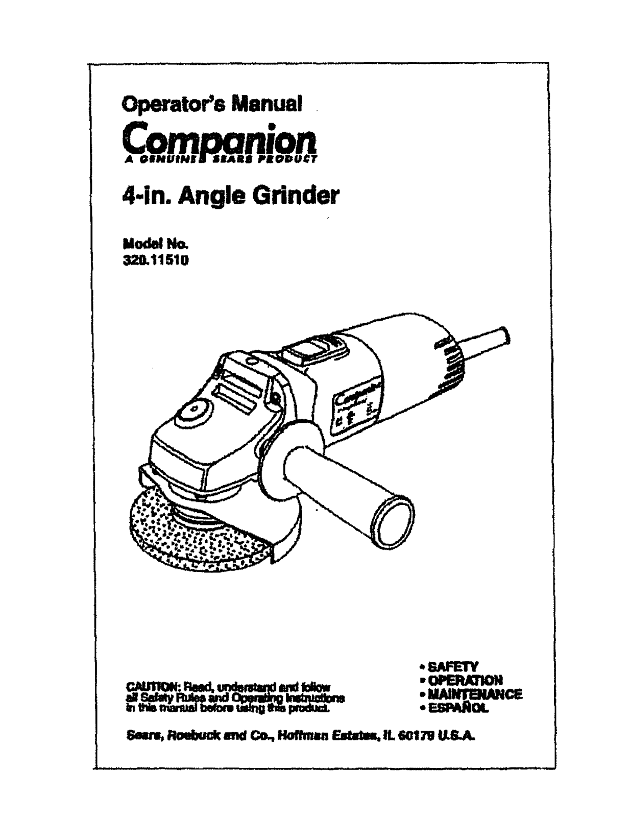 Companion 32011510 Owner’s Manual