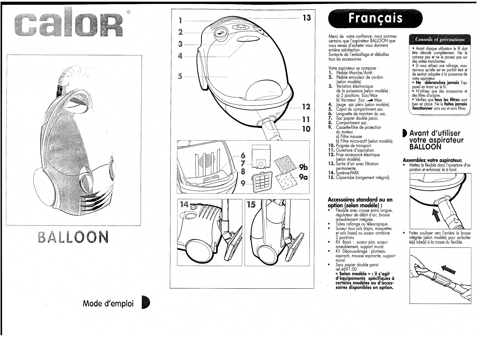 CALOR BALLOON User Manual