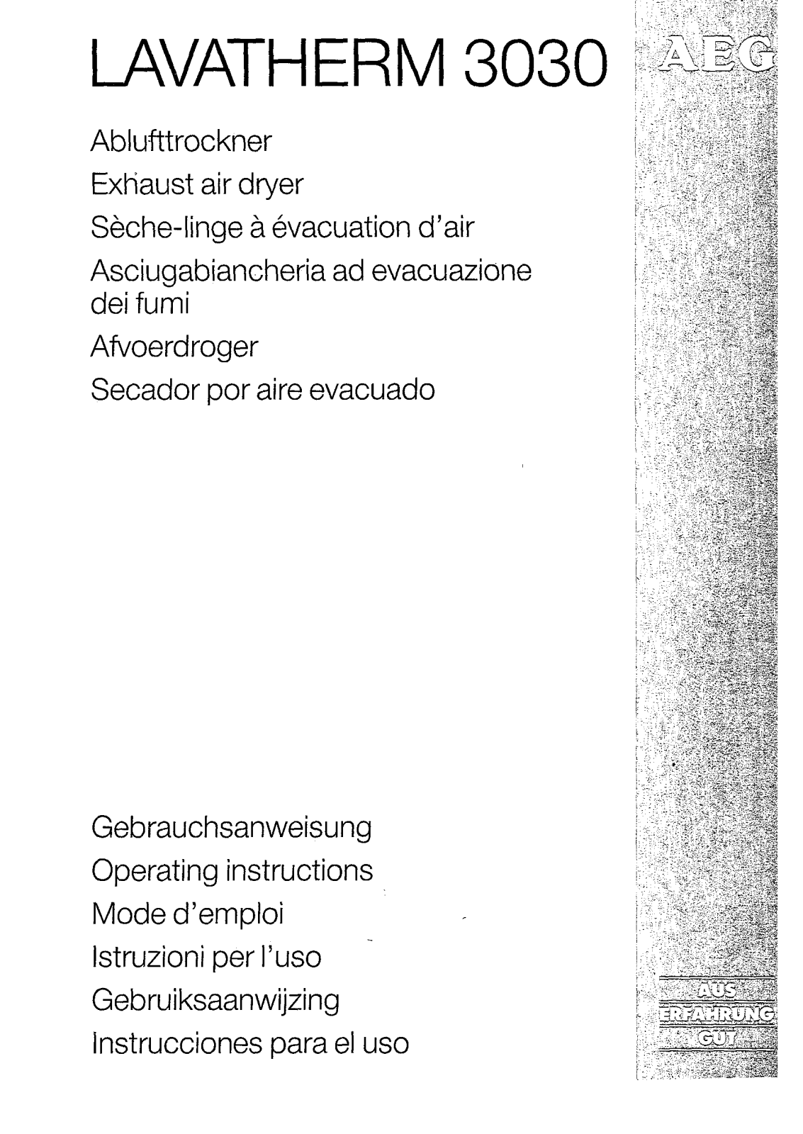 AEG LAVATHERM 3030 Manual
