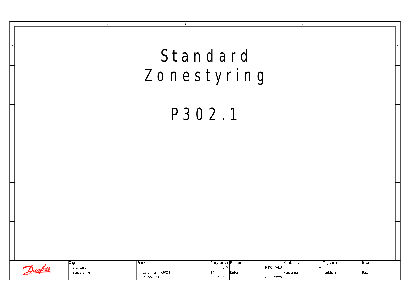 Danfoss P 302.1 Fact sheet