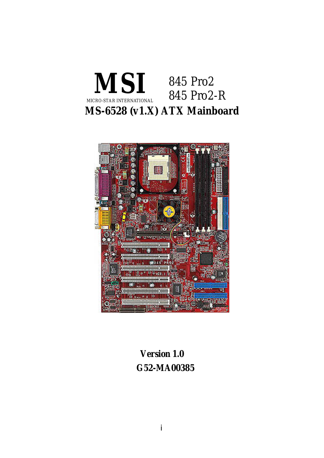 MSi 845 PRO2, 845 PRO2-R User Manual