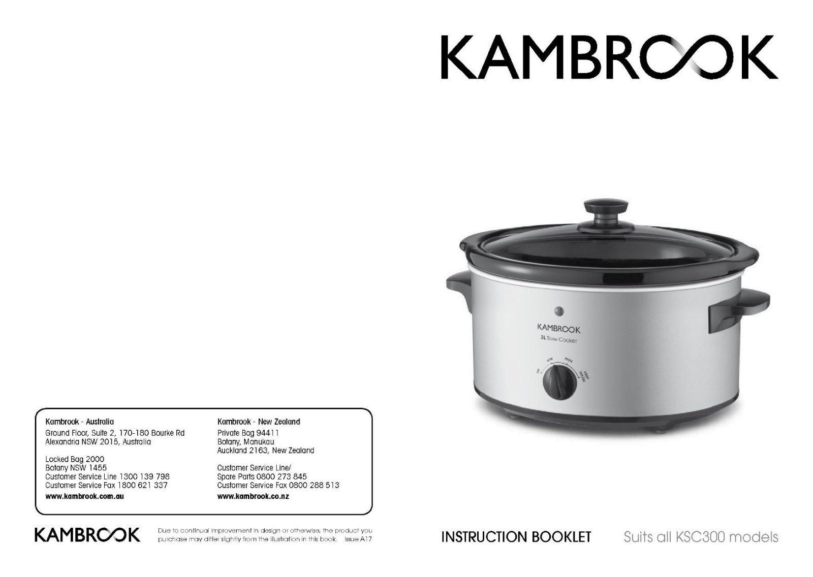 Kambrook KSC300CMP User Manual