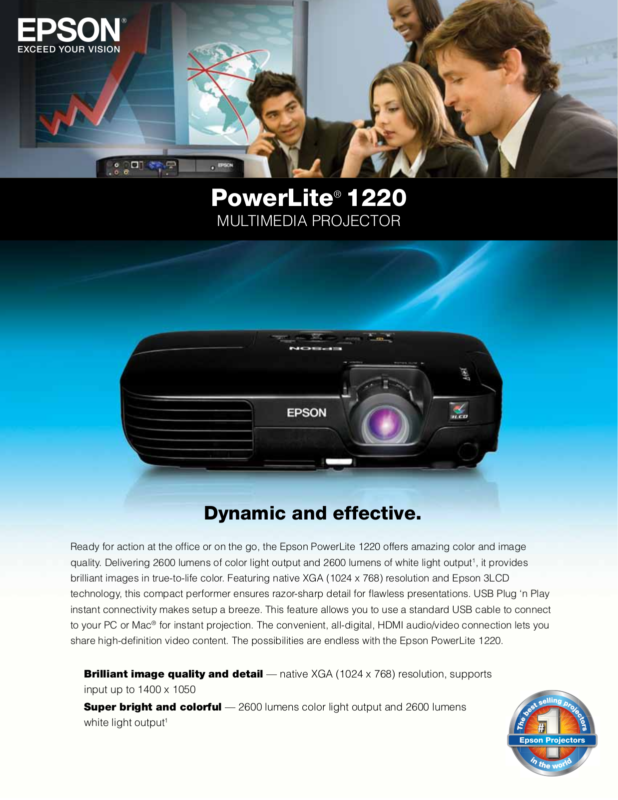 Epson PowerLite 1220 Product Brochure