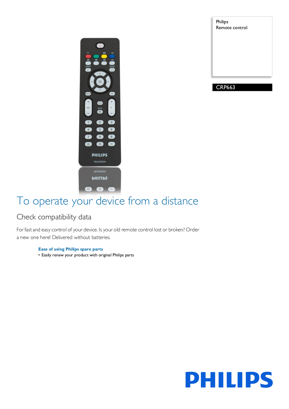 Philips CRP663/01 leaflet - ManualMachine.com
