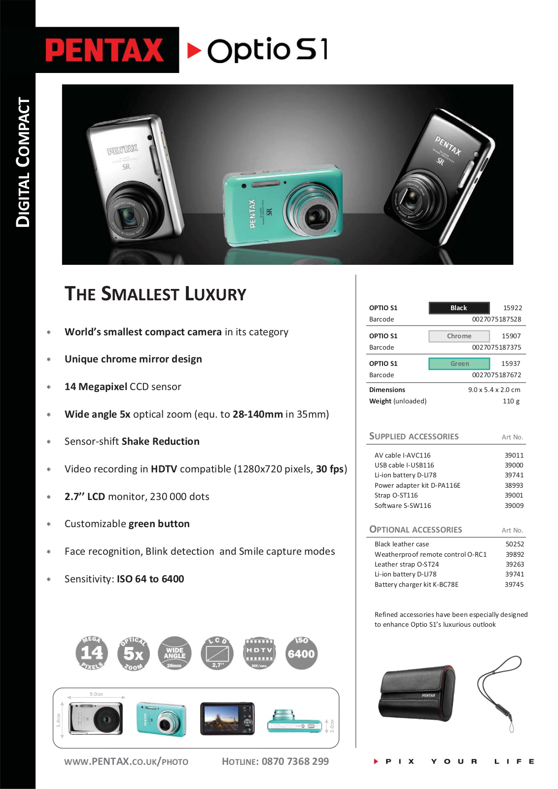 Pentax OPTIO S1 Brochure