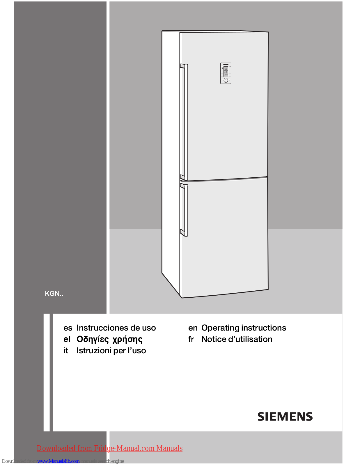 Siemens KG49NP94 Operating Instructions Manual