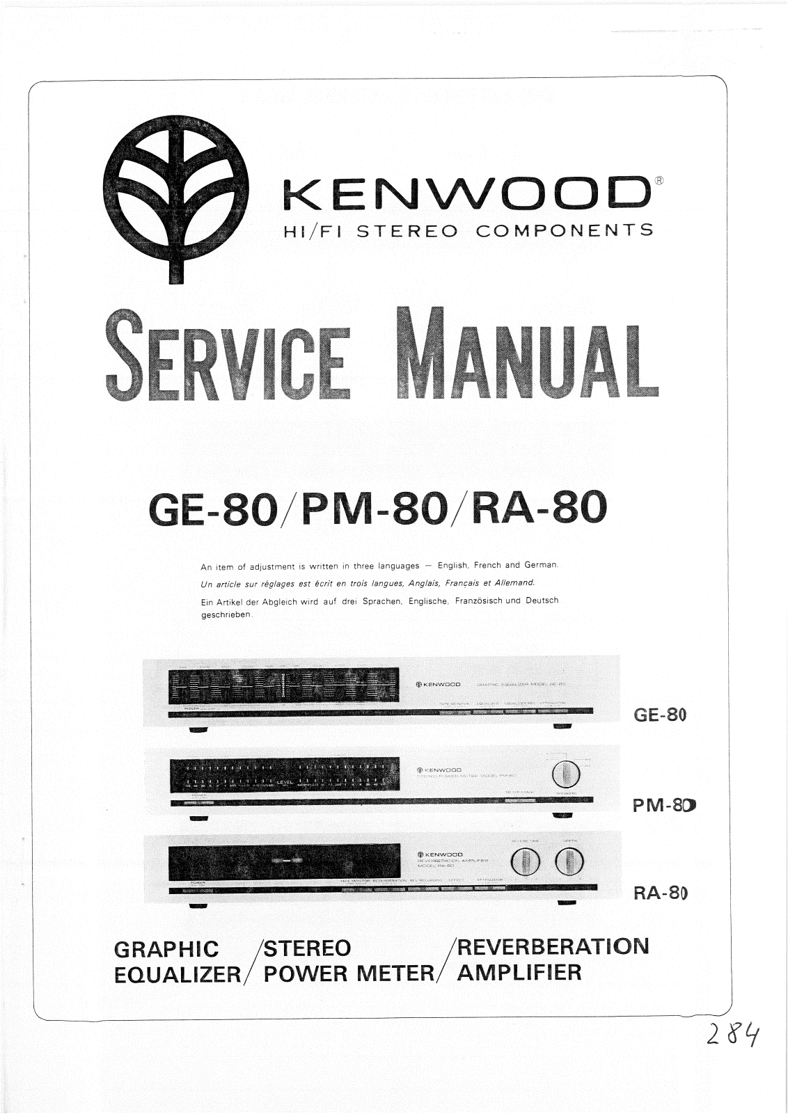 Kenwood GE-80 Service manual