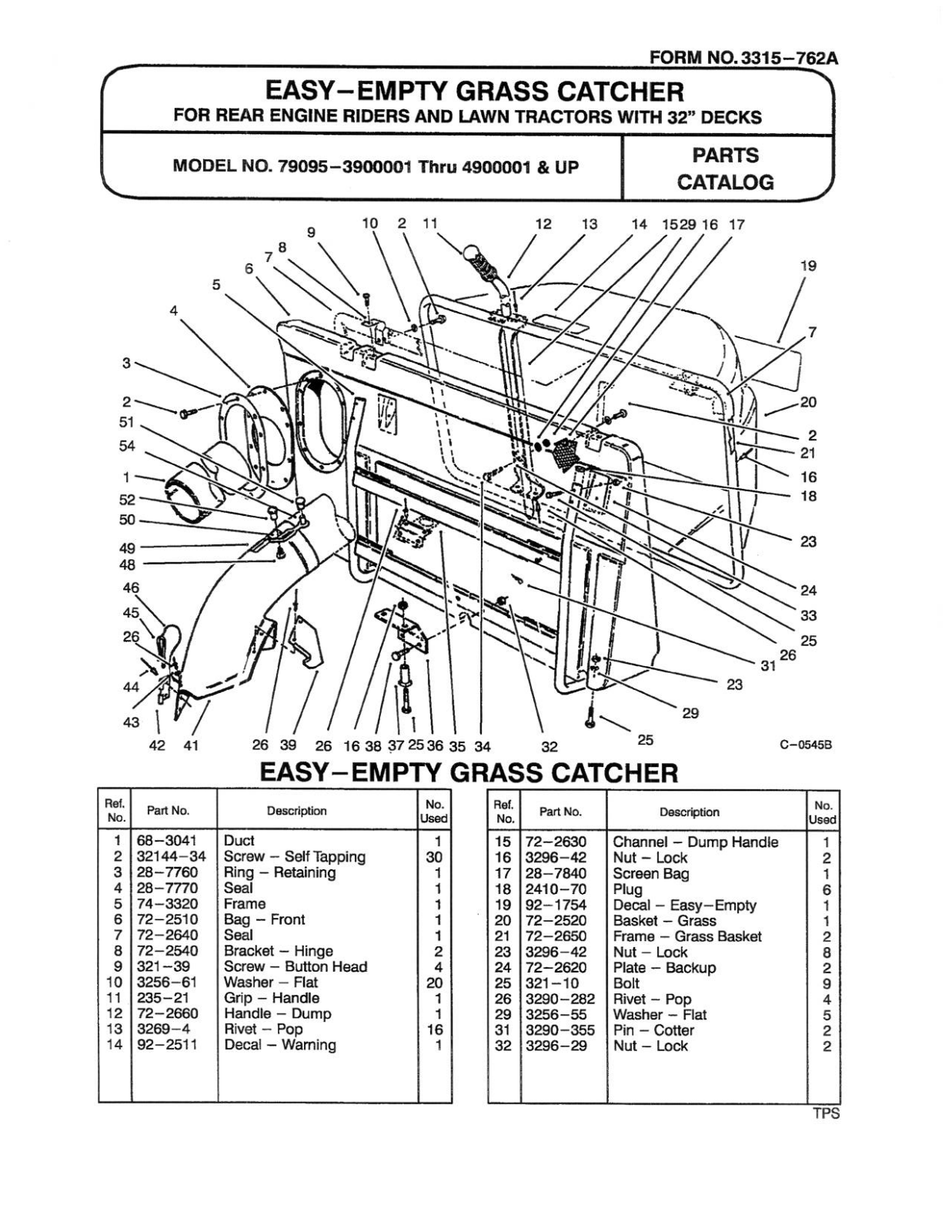 Toro 79095 Parts Catalogue