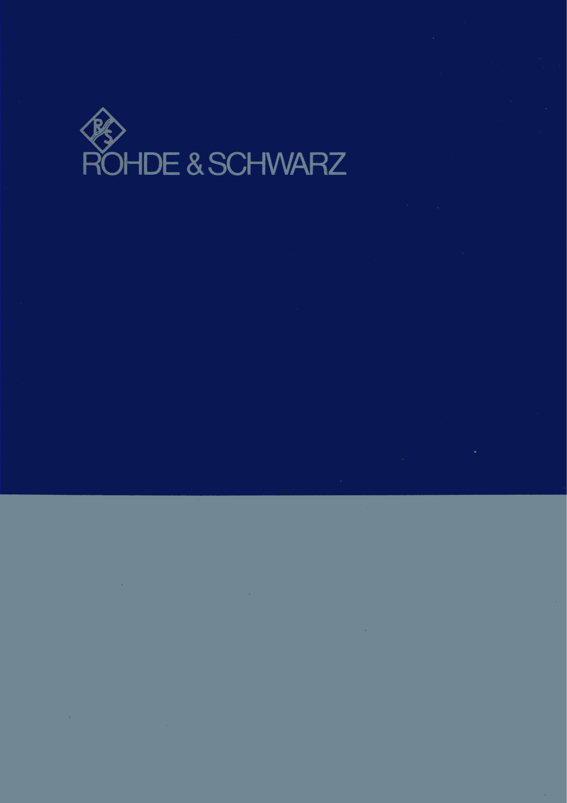 Rohde & Schwarz SWOB 100.5226 Service manual