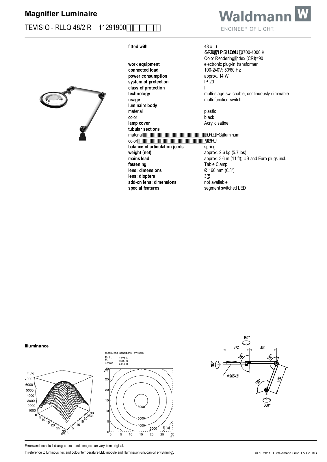 Waldmann 112919000-00587341 Information guide