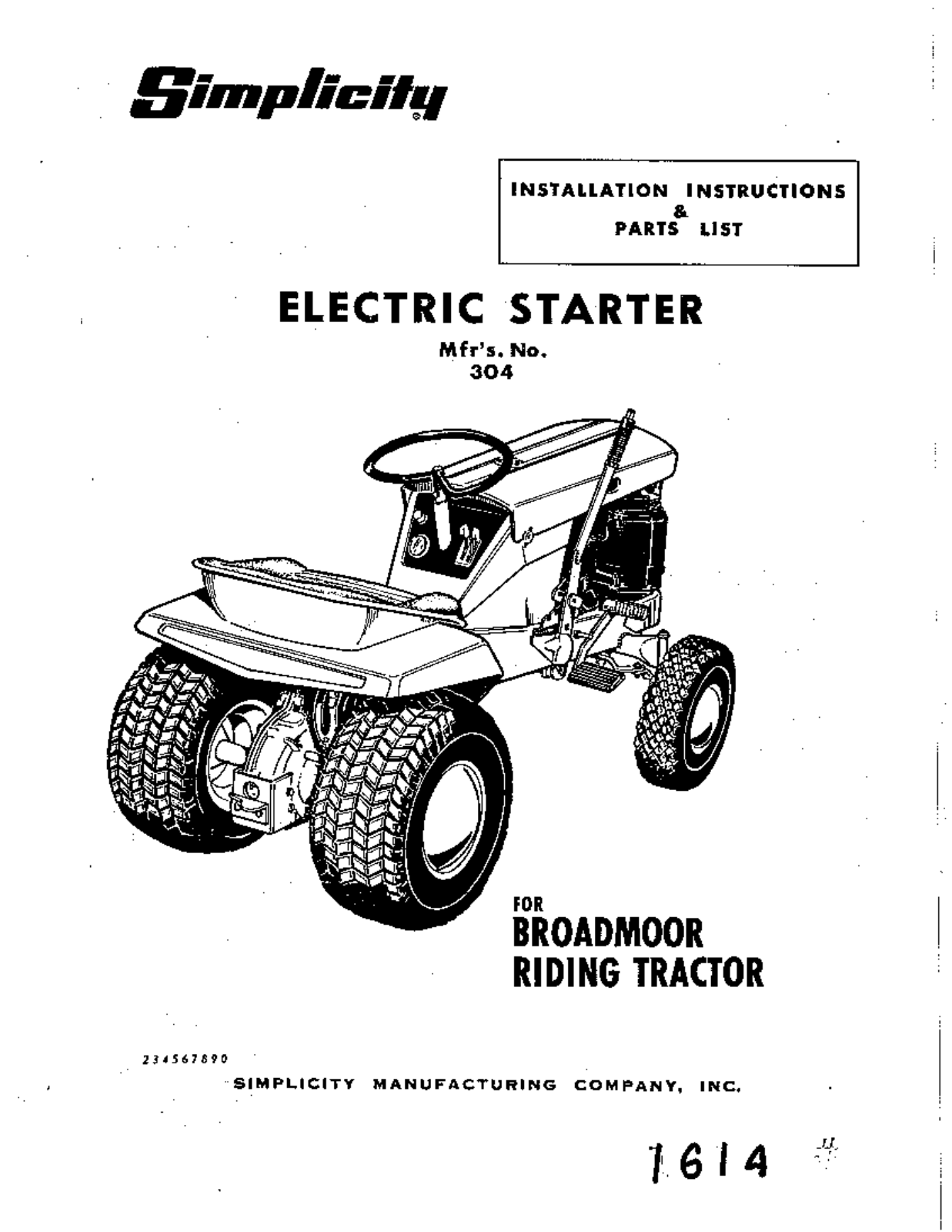 Simplicity 304 User Manual