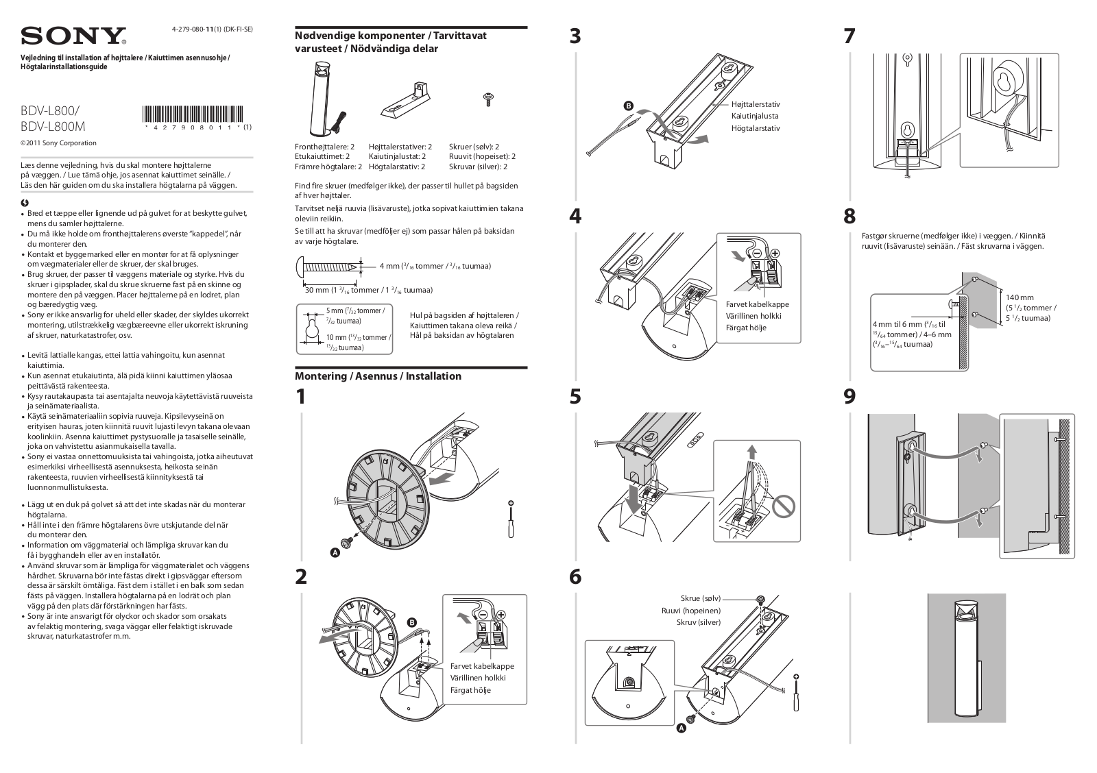 Sony BDV-L800, BDV-L800M User Manual