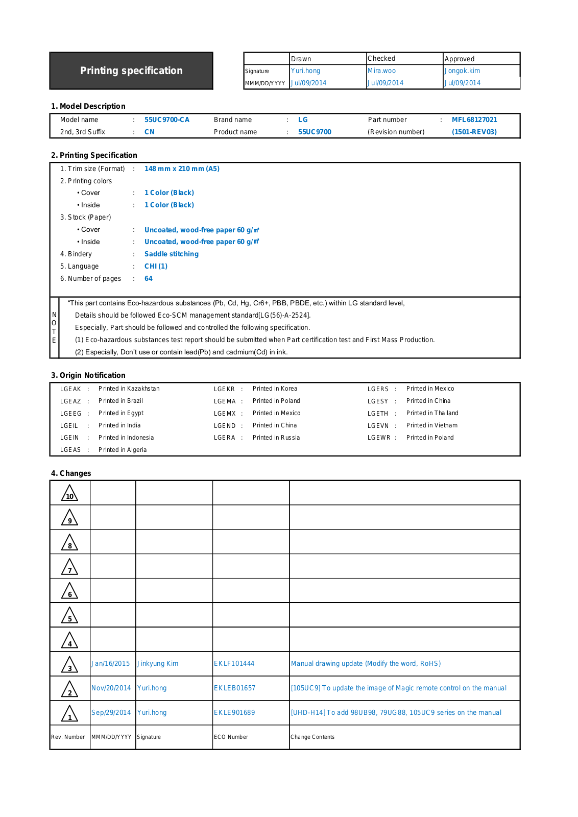 LG 79UG8800-CA Users guide