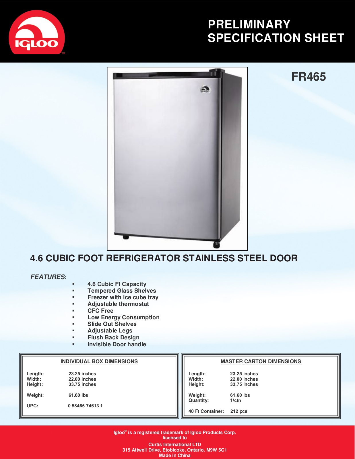 Igloo fr465 User Manual - ManualMachine.com