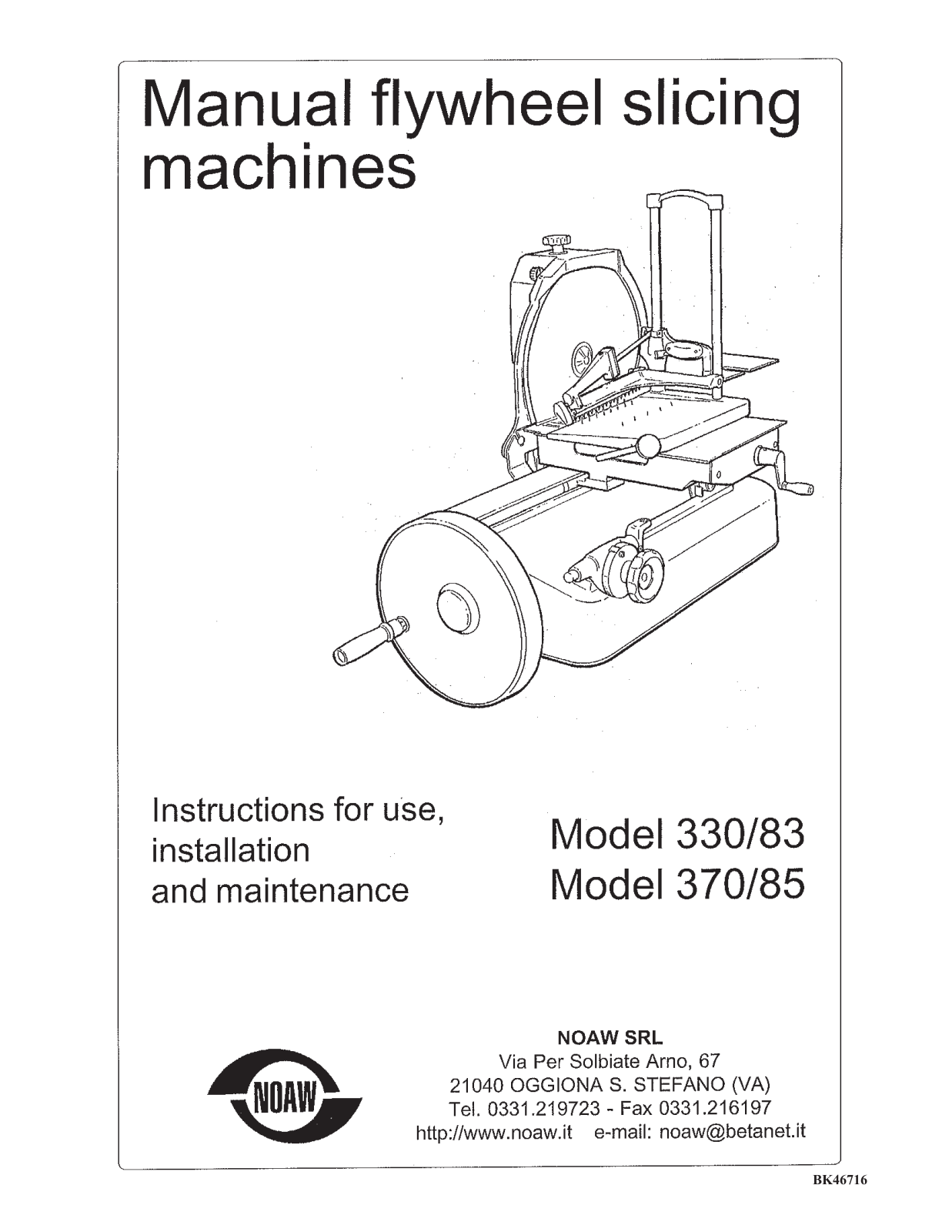 Berkel 330-83 Installation  Manual