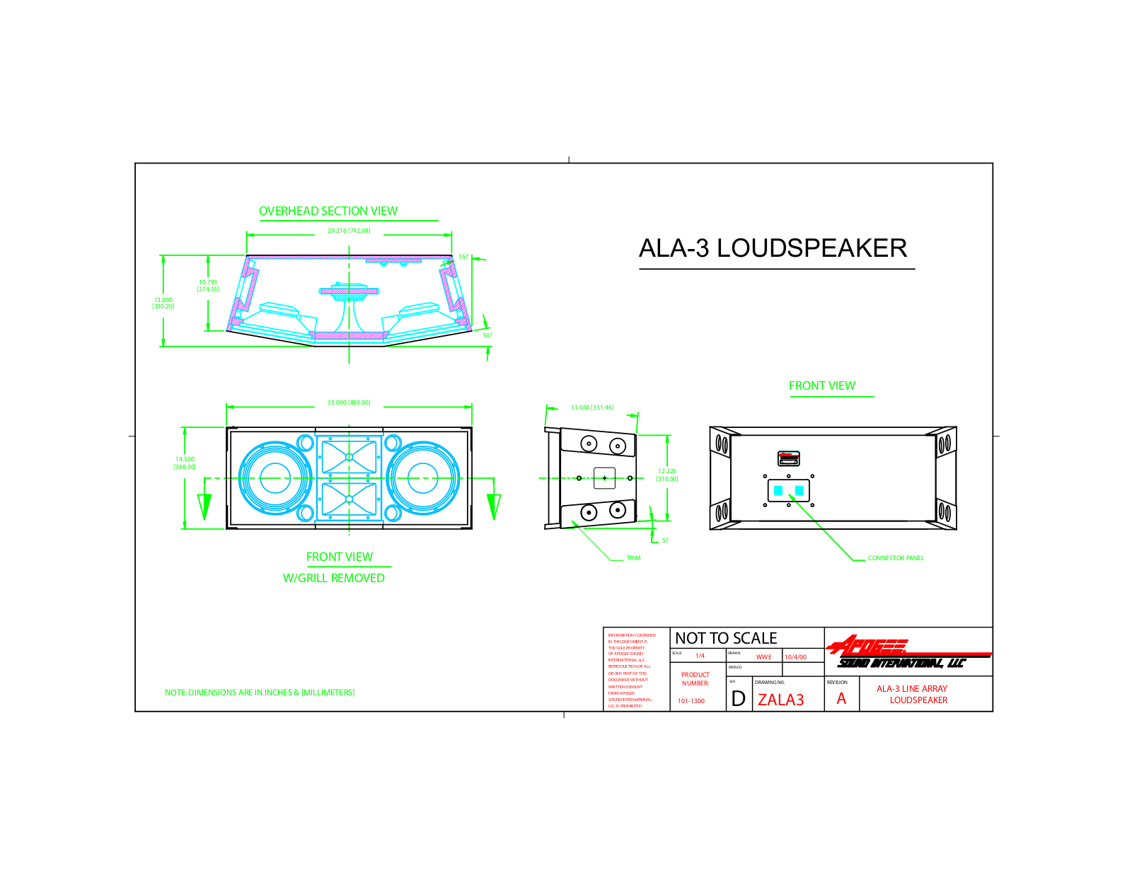 Bogen ALA-3 User Manual