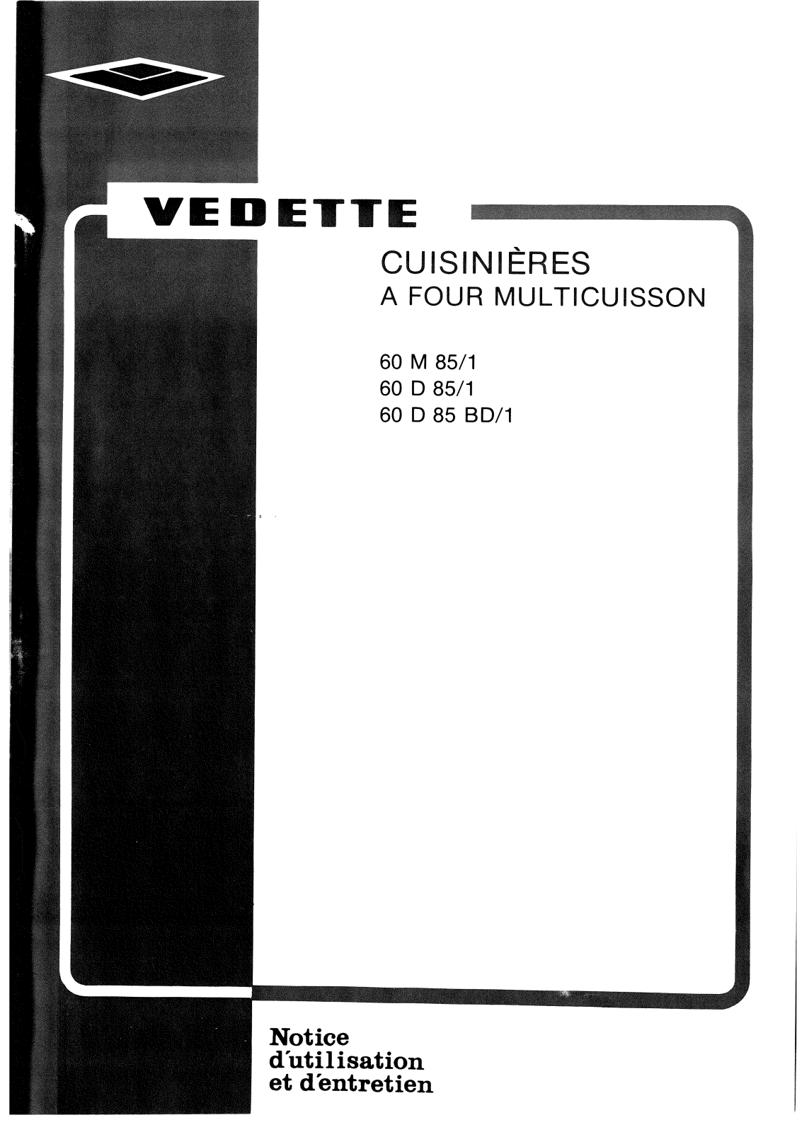 VEDETTE 60D85, 60D85BD User Manual