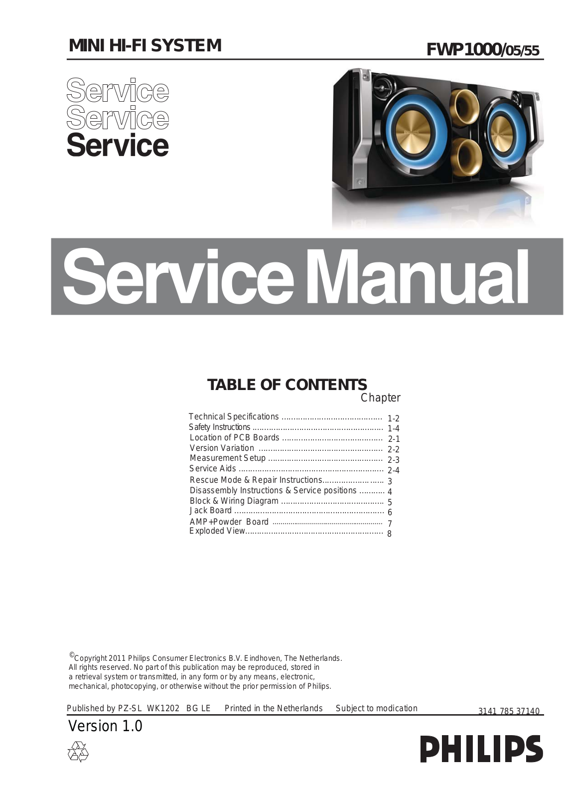 Philips fwp1000-05-55 Datasheet - ManualMachine.com