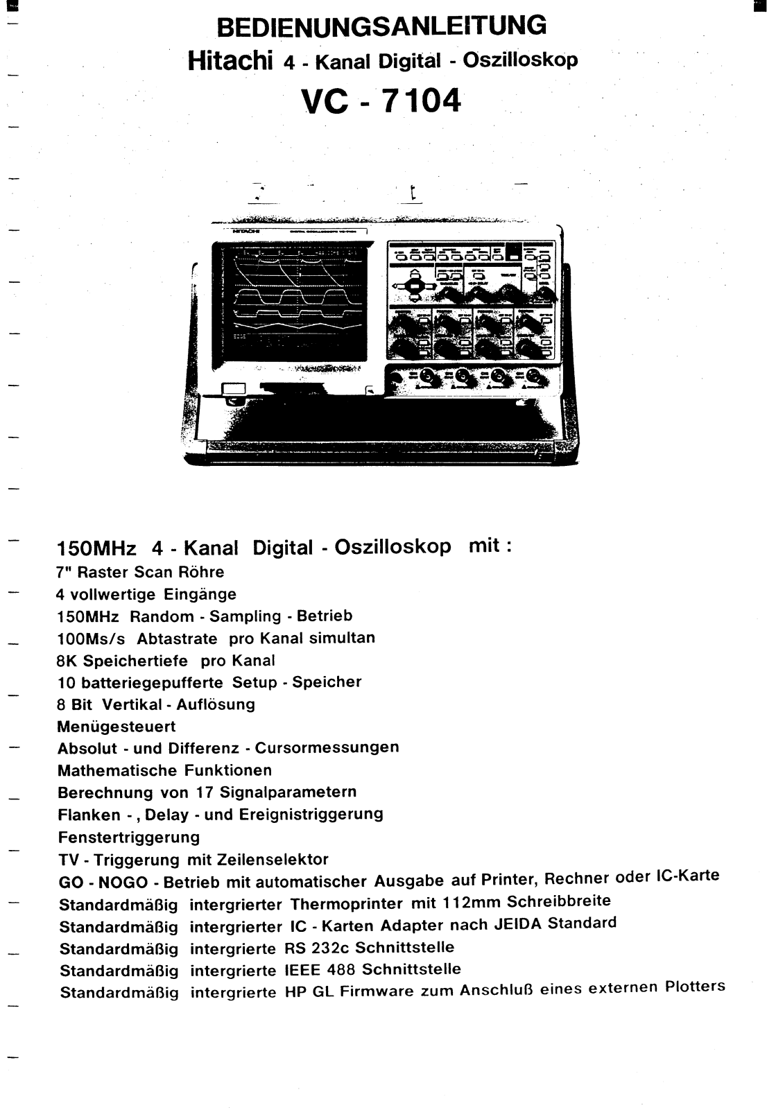 Hitachi VC-7104 User Manual