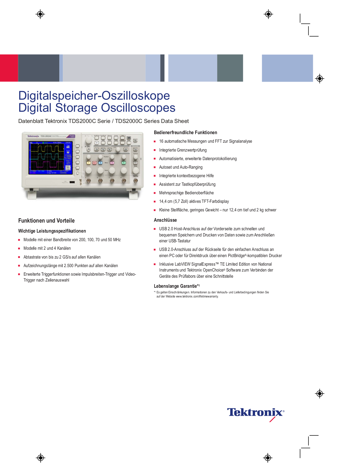 Tektronix TDS2000C DATASHEET