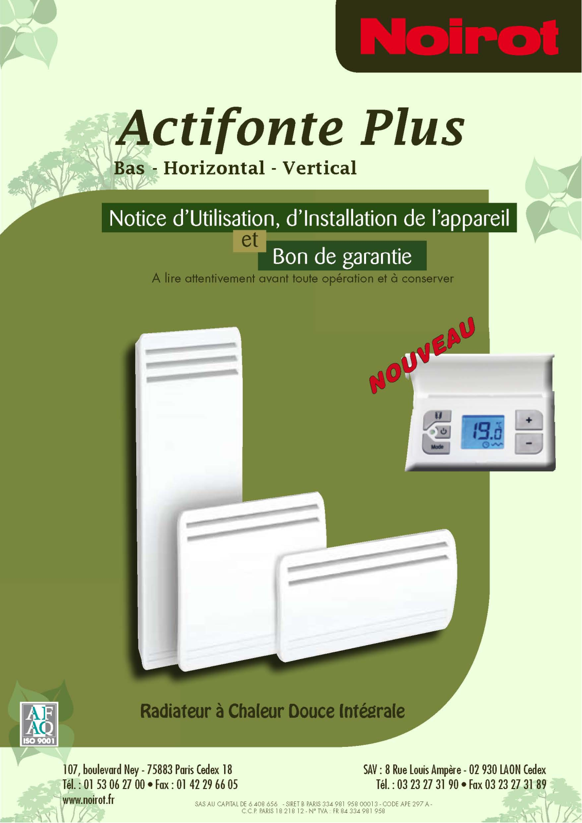 Noirot ACTIFONTE PLUS User Manual