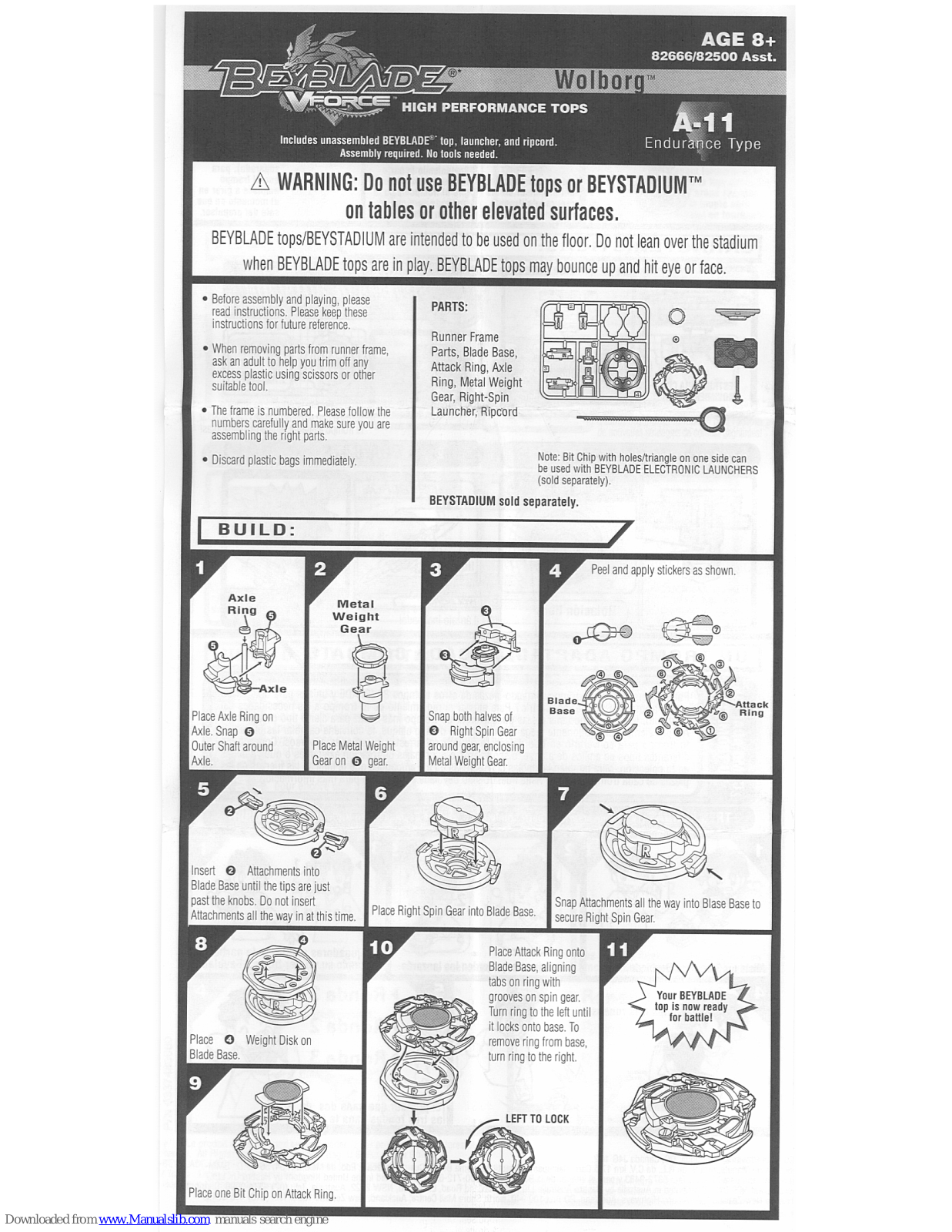 Beyblade Wolborg Instructions Manual - ManualMachine.com