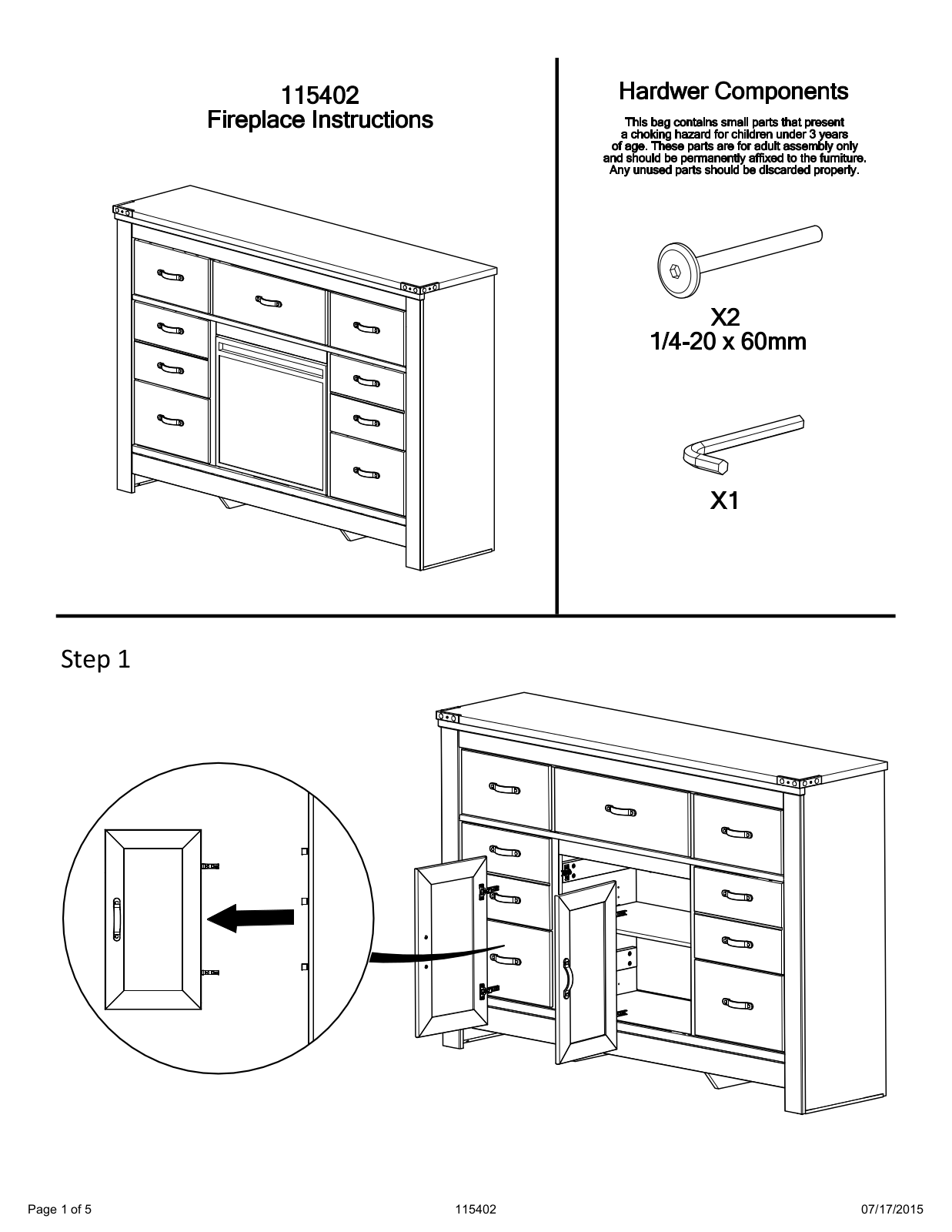 Ashley B44632 Assembly Guide