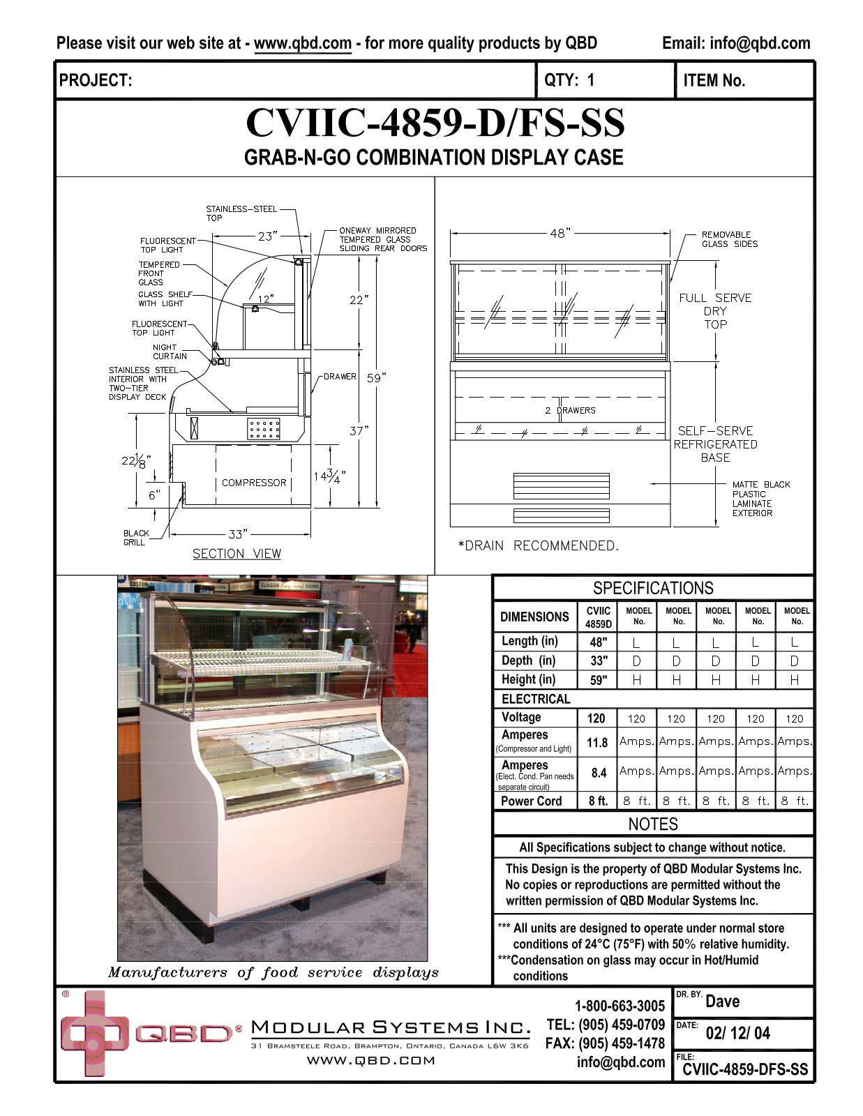 QBD CVIIC-4859-D-FS-SS User Manual