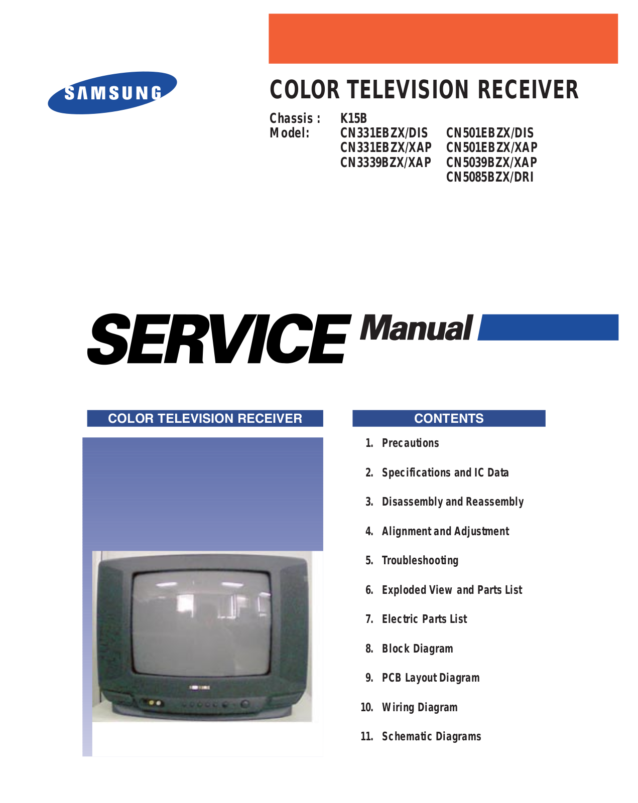 SAMSUNG CN331EBZX-DIS, CN501EBZX-DIS, CN331EBZX-XAP, CN501EBZX-XAP, CN3339BZX-XAP Service Manual