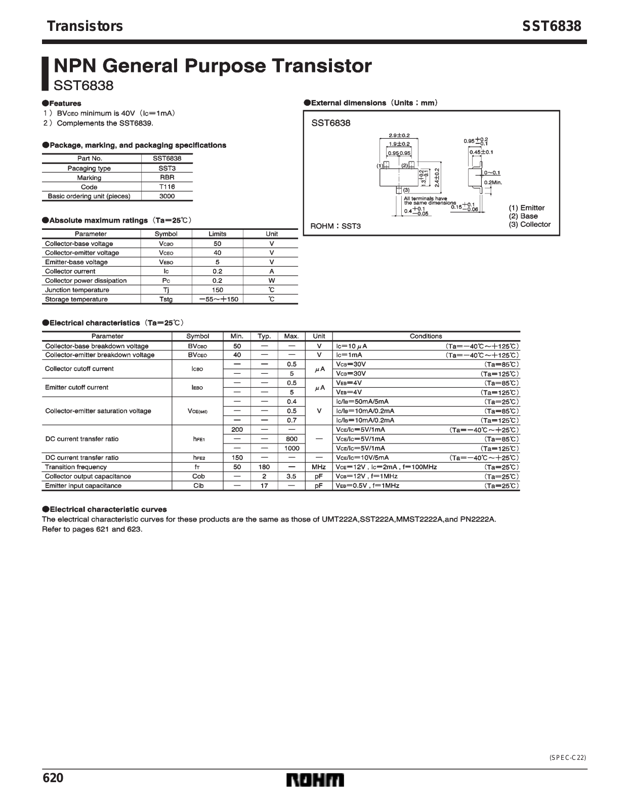 ROHM SST6838 Datasheet