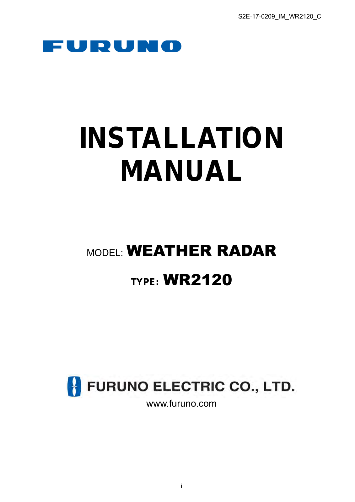 Furuno USA 9ZWWR2120 User Manual