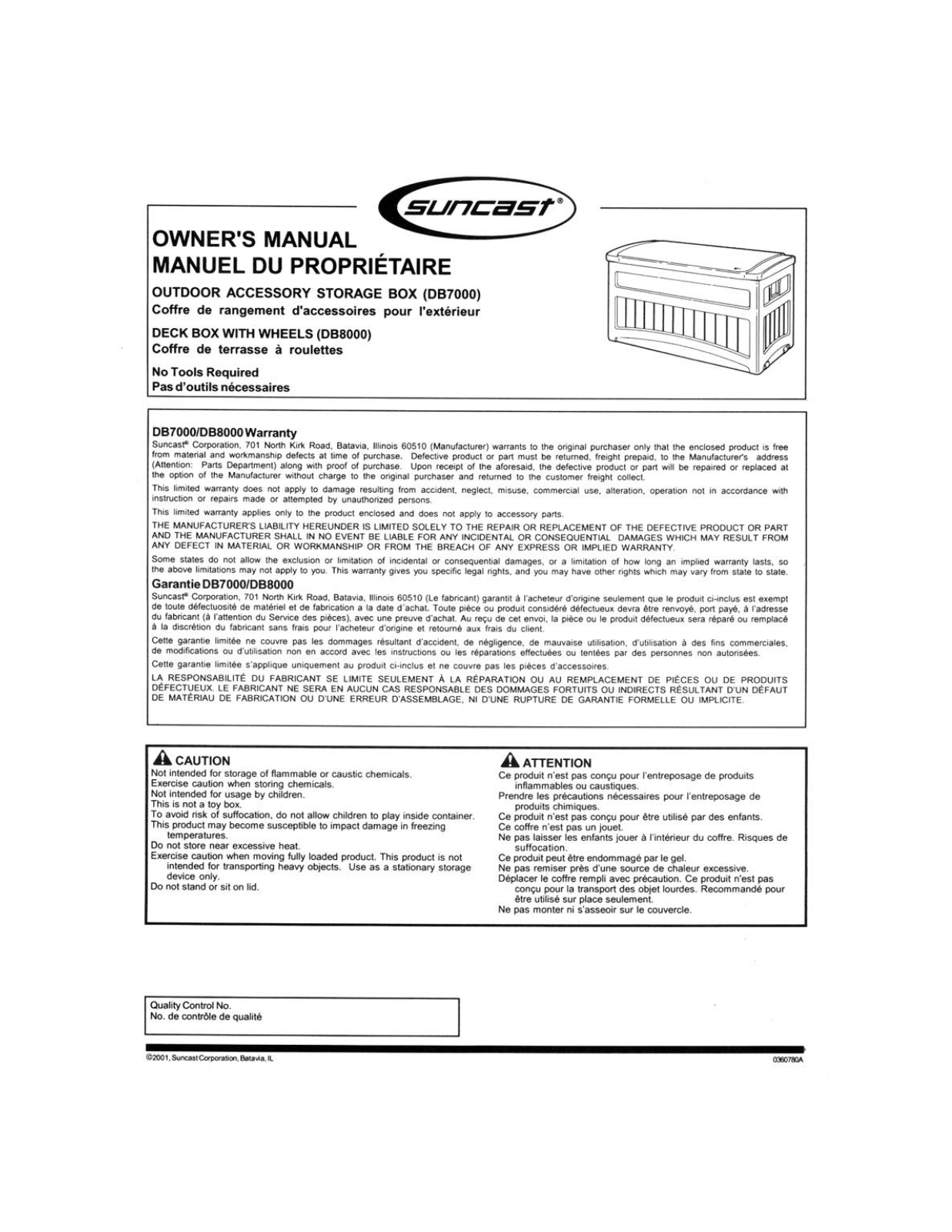 Suncast DB8000,DB7000 User guide - ManualMachine.com
