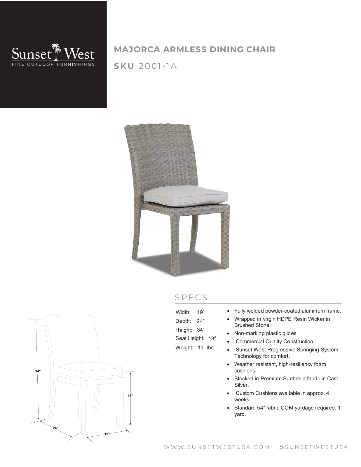 Sunset West XSW10008 Specifications - ManualMachine.com